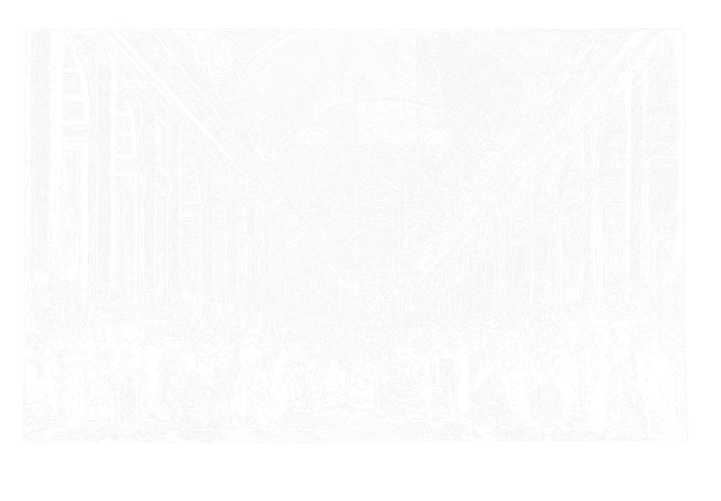 Gravure illustrant un fastueux bal masqué dans la galerie des Glaces au château de Versailles, par F. Hoffbauer