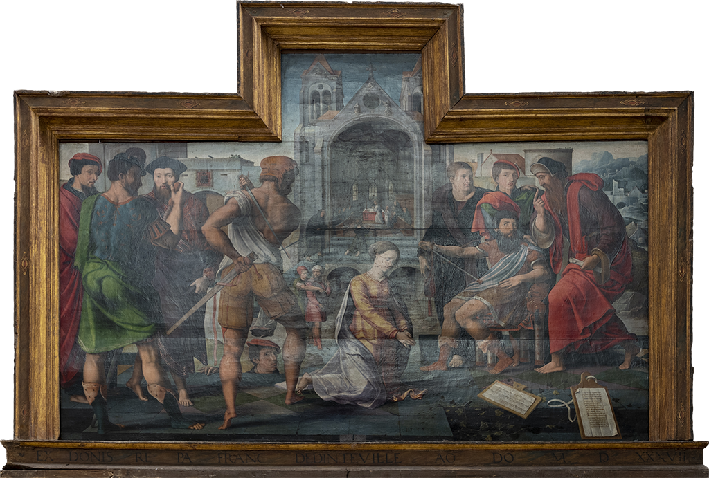 Intérieur du triptyque - Scène centrale du martyre